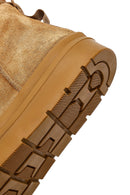Women's Brown Thick Soled Suede Leather Teddy Boots | Derimod