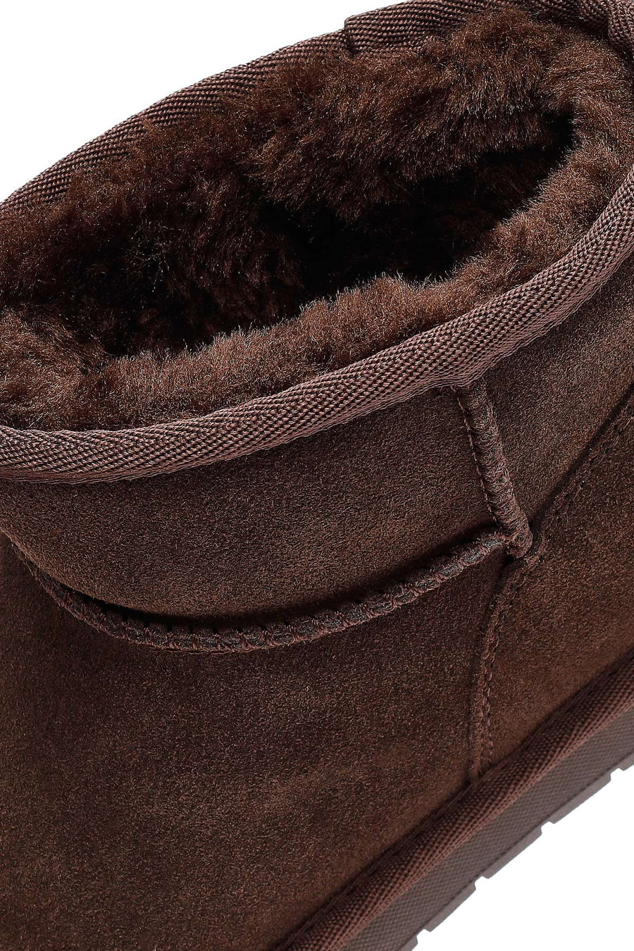 Woman Brown Fur Suede Leather Teddy Bot