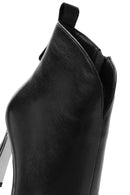 Women's Black Zippered Heeled Leather Boot | Derimod