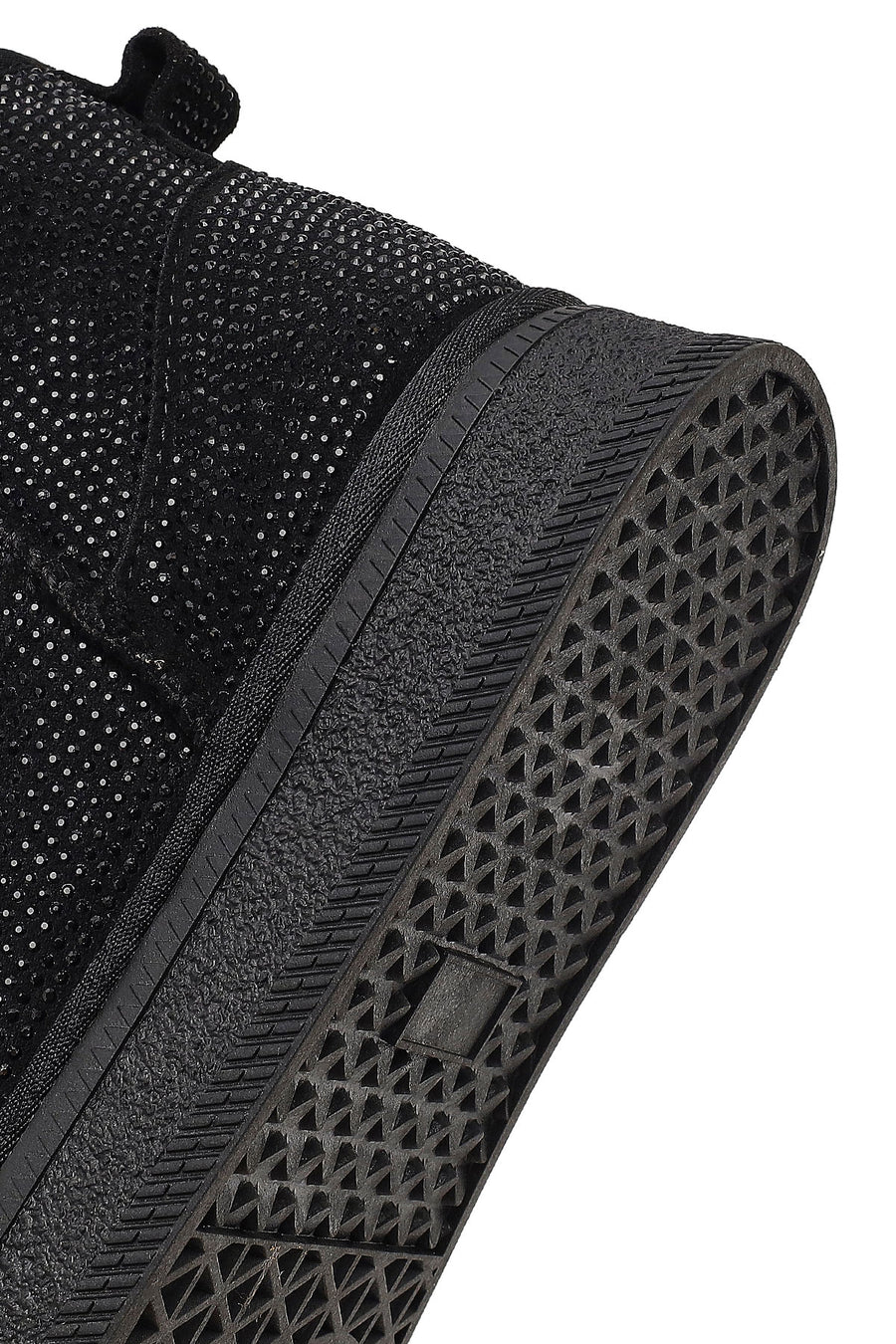 Women's Black Thick-Soled Studded Leather Teddy Boots