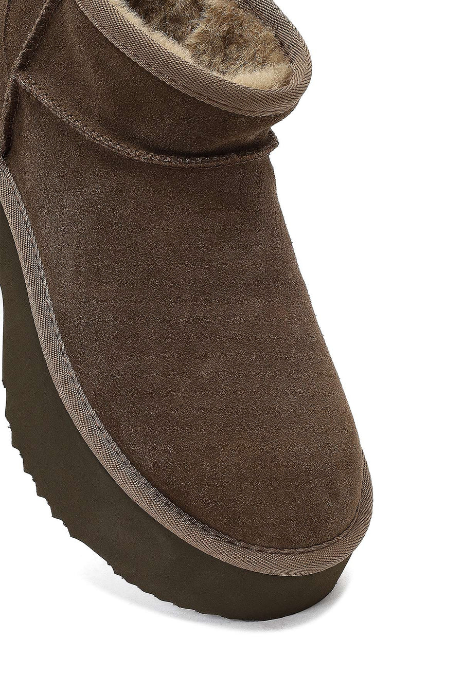 Women's Mink Thick-Soled Suede Leather Teddy Boots