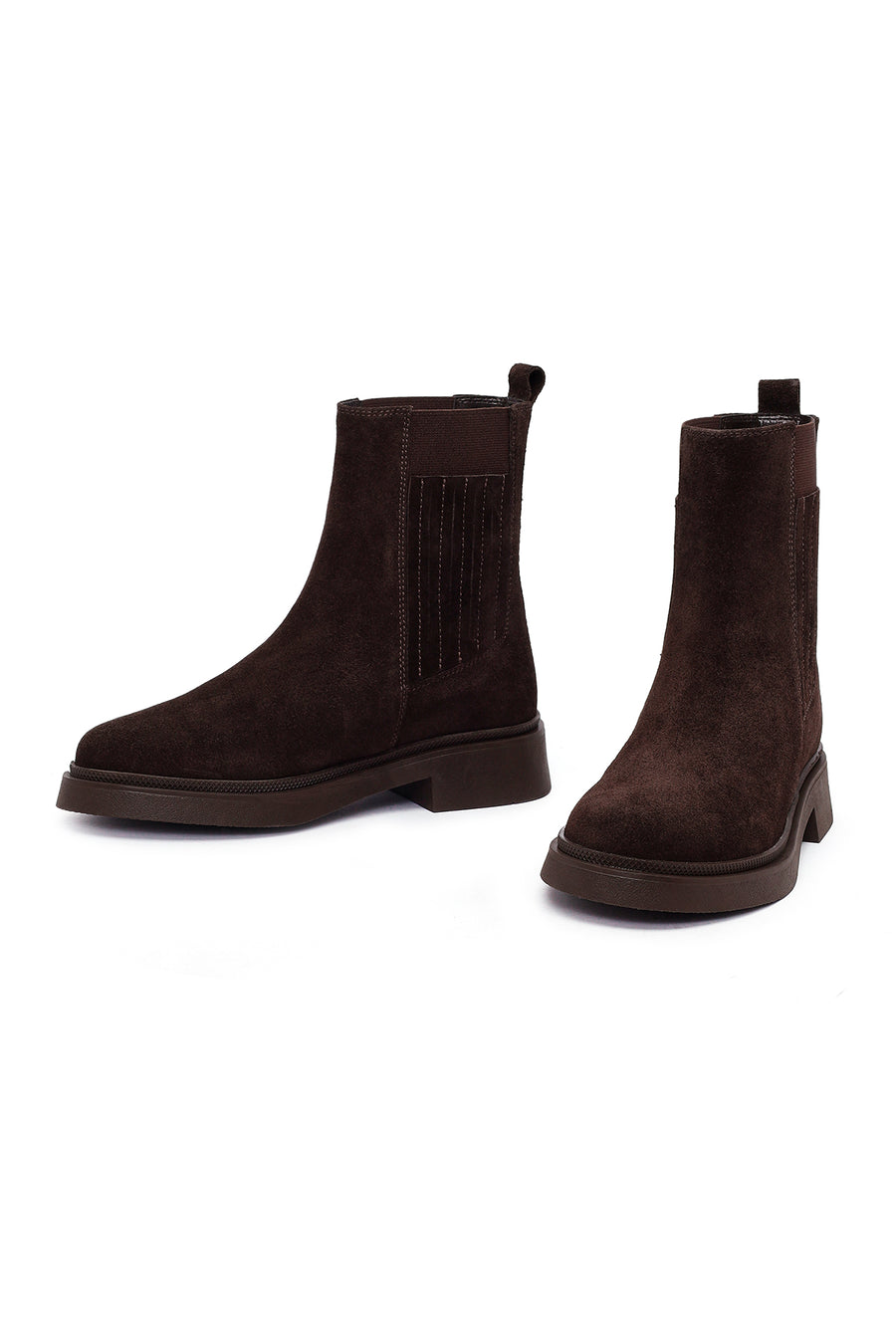 Women's Brown Suede Leather Chelsea Boot