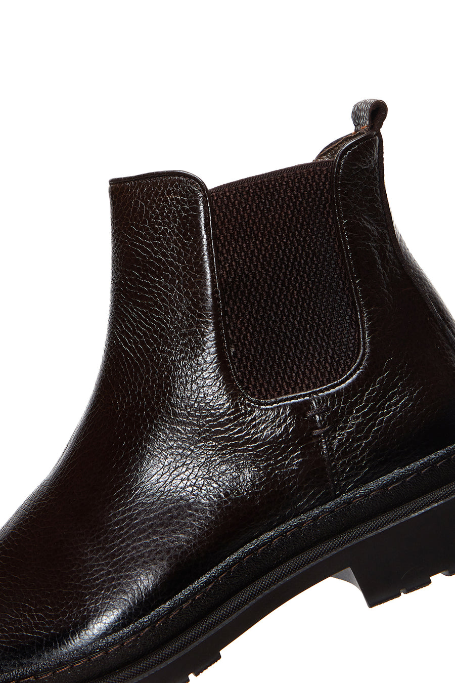Male Brown Leather Casual Chelsea Boots