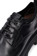 Men's Black Lace-Up Thick-Soled Leather Casual Shoes | Derimod