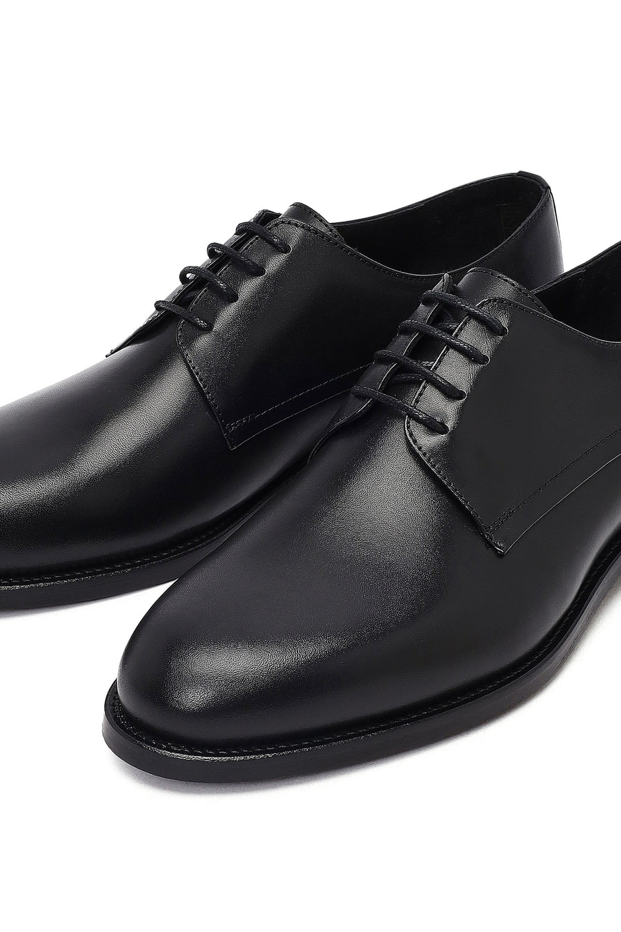 Men's Black Lace-Up Leather Classic Shoe