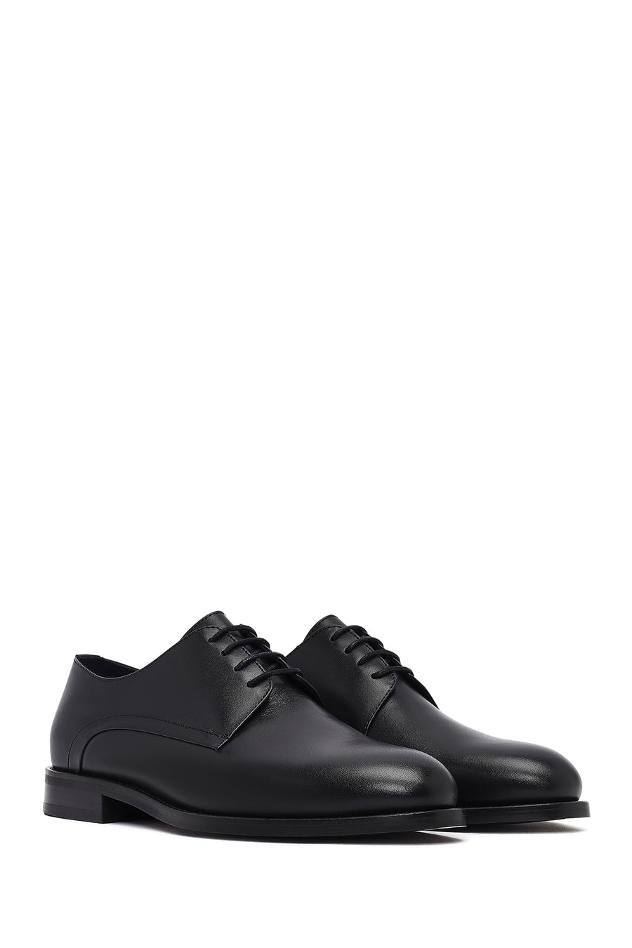 Men's Black Lace-Up Leather Classic Shoe