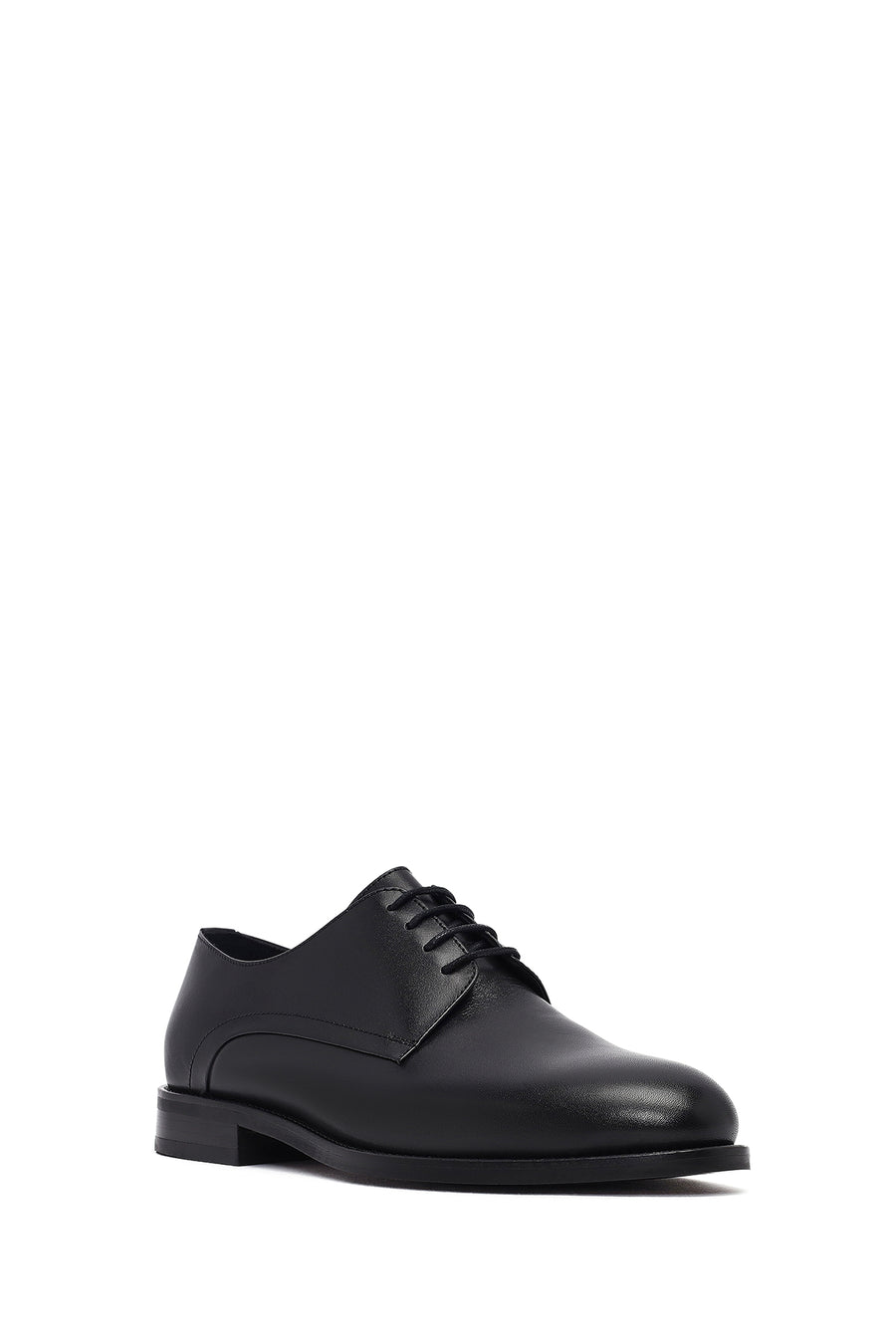 Men's Black Lace-Up Leather Classic Shoe