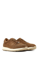 Men's Tan Lace-Up Suede Leather Sneaker | Derimod