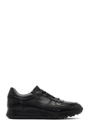 Men's Black Lace-Up Leather Sneaker | Derimod