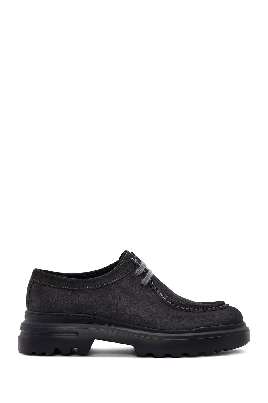 Men's Gray Lace-Up Suede Leather Casual Shoes 25WFD631710 | Derimod