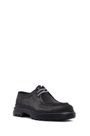 Men's Gray Lace-Up Suede Leather Casual Shoes | Derimod