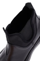 Men's Black Thick Sole Leather Chelsea Boots | Derimod
