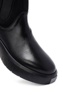 Men's Black Thick Sole Leather Chelsea Boots | Derimod