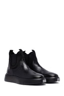 Men's Black Thick Sole Leather Chelsea Boots | Derimod