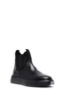 Men's Black Thick Sole Leather Chelsea Boots | Derimod
