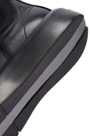 Men's Black Thick Sole Leather Chelsea Boots | Derimod
