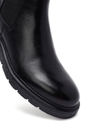 Male Black Leather Chelsea Boots | Derimod