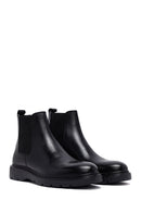 Male Black Leather Chelsea Boots | Derimod