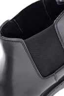 Male Black Leather Chelsea Boots | Derimod