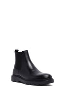Male Black Leather Chelsea Boots | Derimod