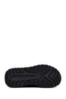 Men's Black Lace-Up Thick-Soled Leather Sneaker | Derimod