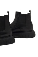 Men's Black Thick-Soled Leather Chelsea Boot | Derimod