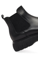 Men's Black Thick-Soled Leather Chelsea Boot | Derimod