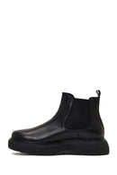 Men's Black Thick-Soled Leather Chelsea Boot | Derimod