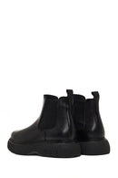 Men's Black Thick-Soled Leather Chelsea Boot | Derimod