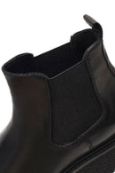 Men's Black Thick-Soled Leather Chelsea Boot | Derimod