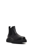 Men's Black Thick-Soled Leather Chelsea Boot | Derimod