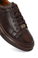 Men's Brown Lace-Up Leather Sneaker | Derimod