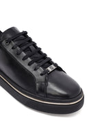 Men's Black Lace Up Leather Sneakers | Derimod