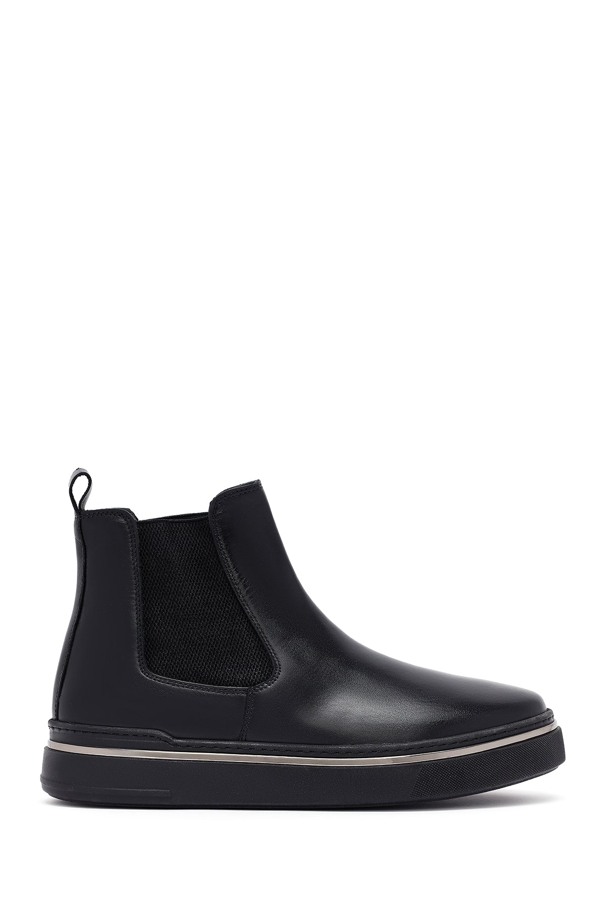 Men's Black Thick Sole Leather Chelsea Boots 25WFD654718 | Derimod