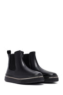 Men's Black Thick Sole Leather Chelsea Boots | Derimod
