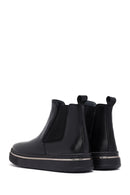 Men's Black Thick Sole Leather Chelsea Boots | Derimod