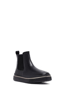 Men's Black Thick Sole Leather Chelsea Boots | Derimod