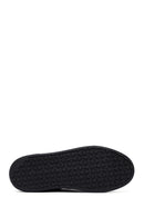 Men's Black Lace-Up Thick Sole Leather Sneakers | Derimod