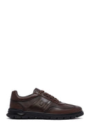 Erkek Kahverengi Bağcıklı Deri Casual Sneaker | Derimod