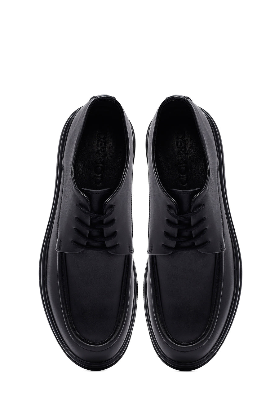 Men's Black Lace Up Leather Casual Shoes