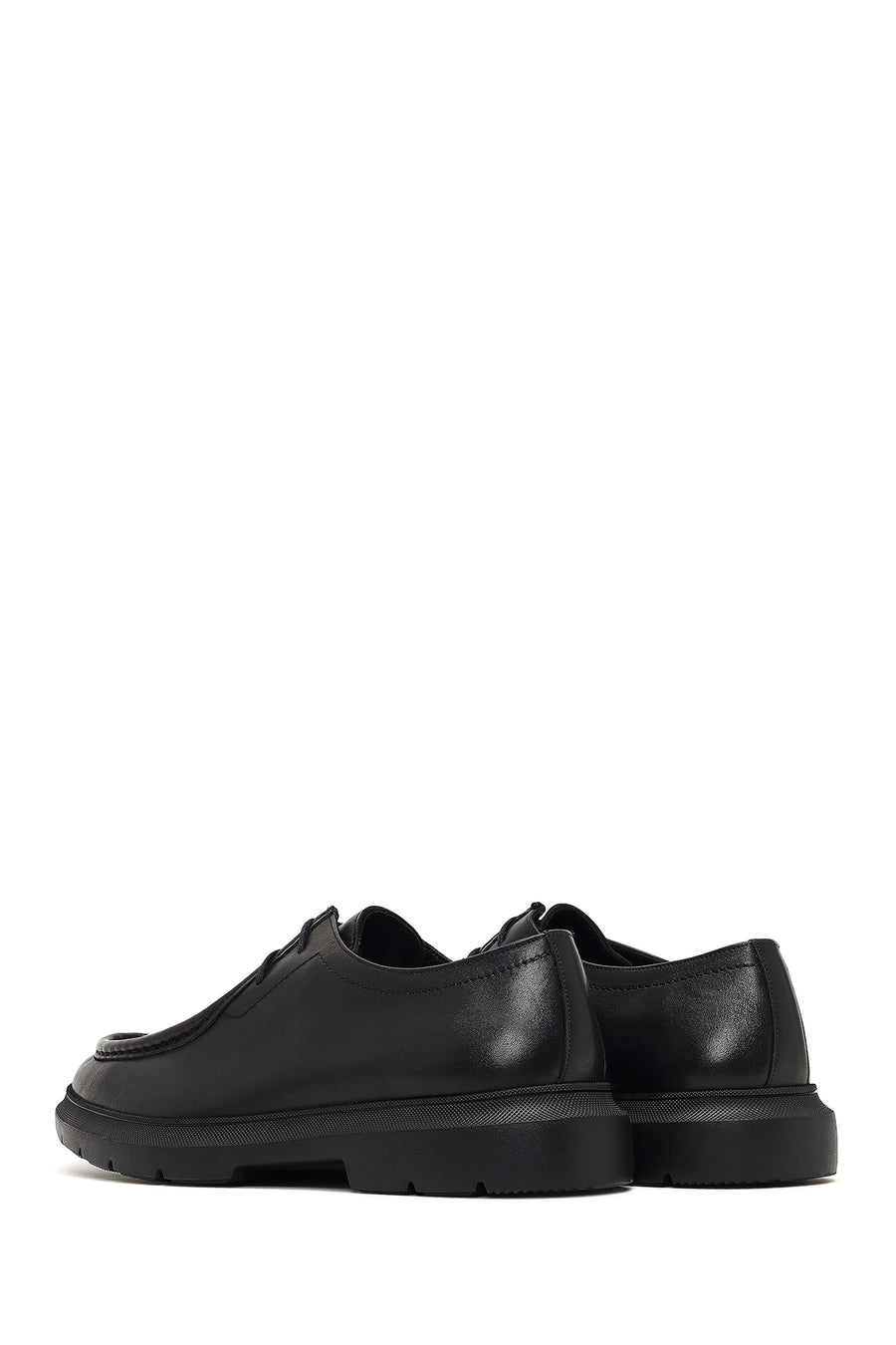 Men's Black Lace-up Leather Casual Shoes
