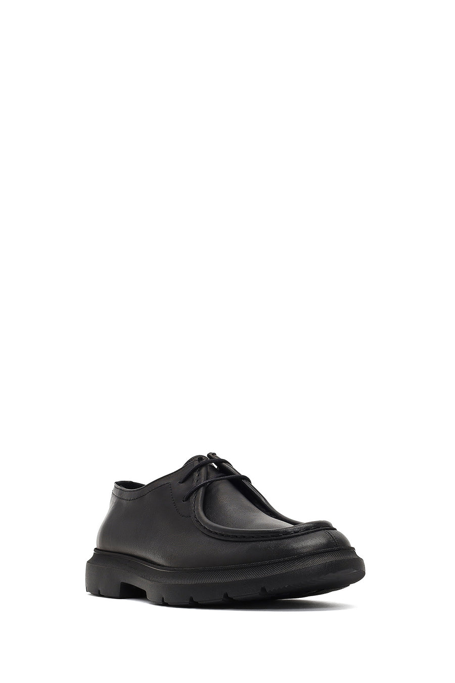 Men's Black Lace-up Leather Casual Shoes