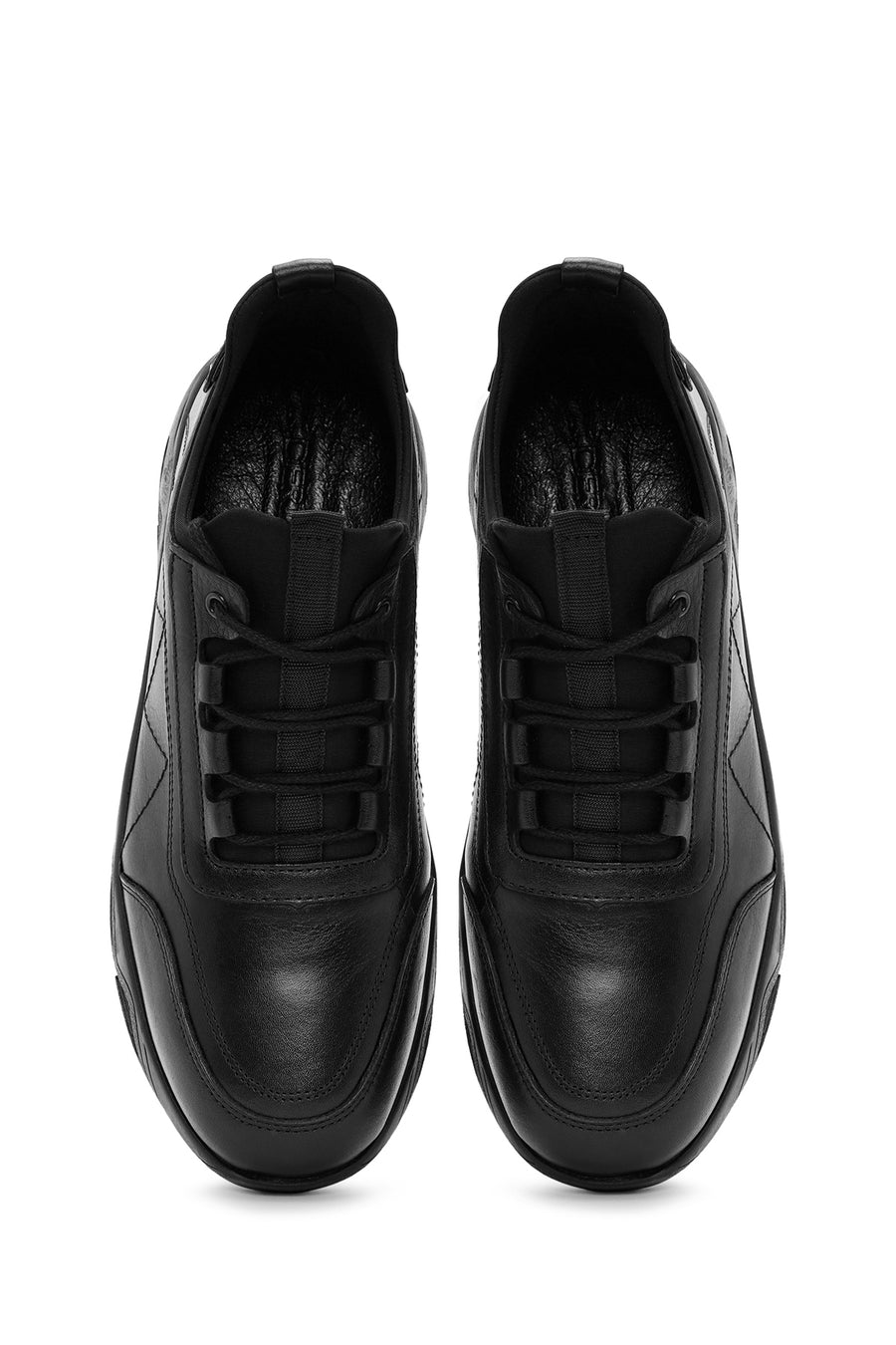 Men's Black Lace Up Leather Casual Shoes