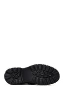 Men's Black Thick-Soled Leather Loafer | Derimod