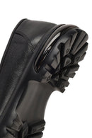 Men's Black Thick-Soled Leather Loafer | Derimod