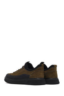 Men's Khaki Lace-up Nubuck Leather Casual Shoes | Derimod