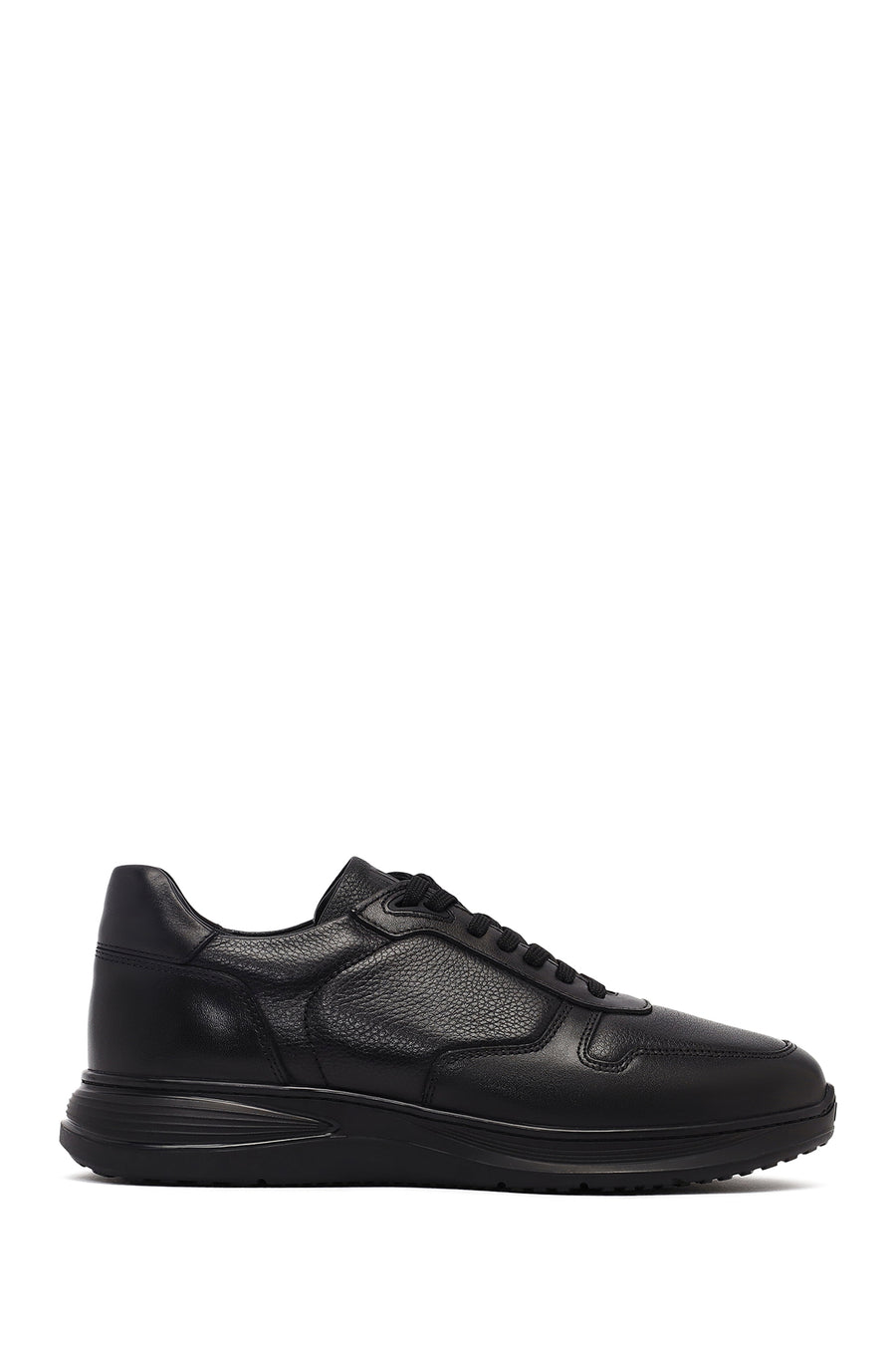 Erkek Siyah Bağcıklı Deri Casual Sneaker 25WFD6768FT | Derimod