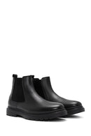 Male Black Leather Chelsea Boots | Derimod