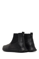 Men's Black Thick-Soled Leather Chelsea Boot | Derimod