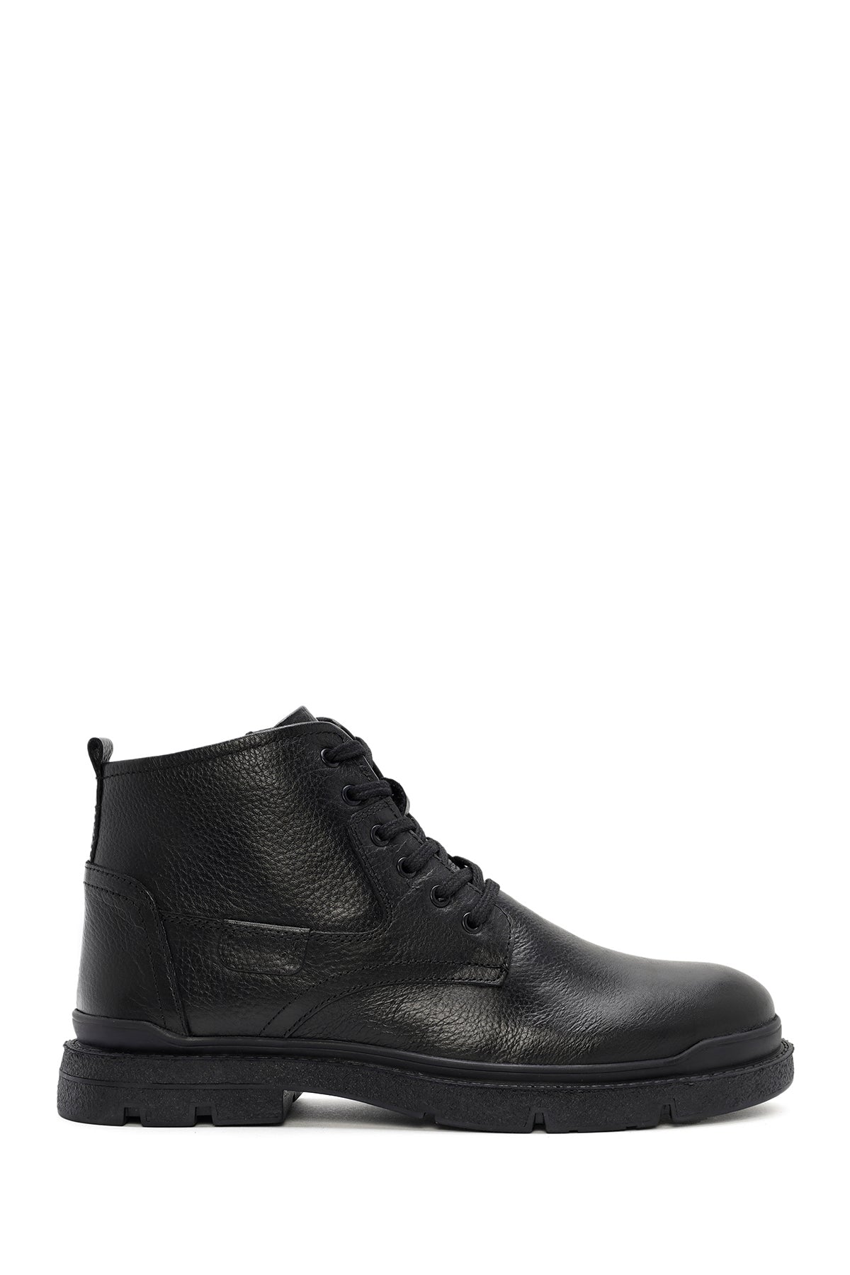 Men's Black Zippered Leather Casual Boots 25WFD6806FT | Derimod